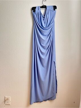 Norma Kamali x REVOLVE Halter Sweetheart Side Drape Gown NWOT